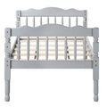 Grey Twin Over Twin Bunk Bed With Built In Ladder Grey Wood