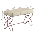 White And Light Pink Tufted Bench White Pink Faux Leather Bedroom White Faux Leather