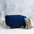 Ottoman Navy Blue Velvet