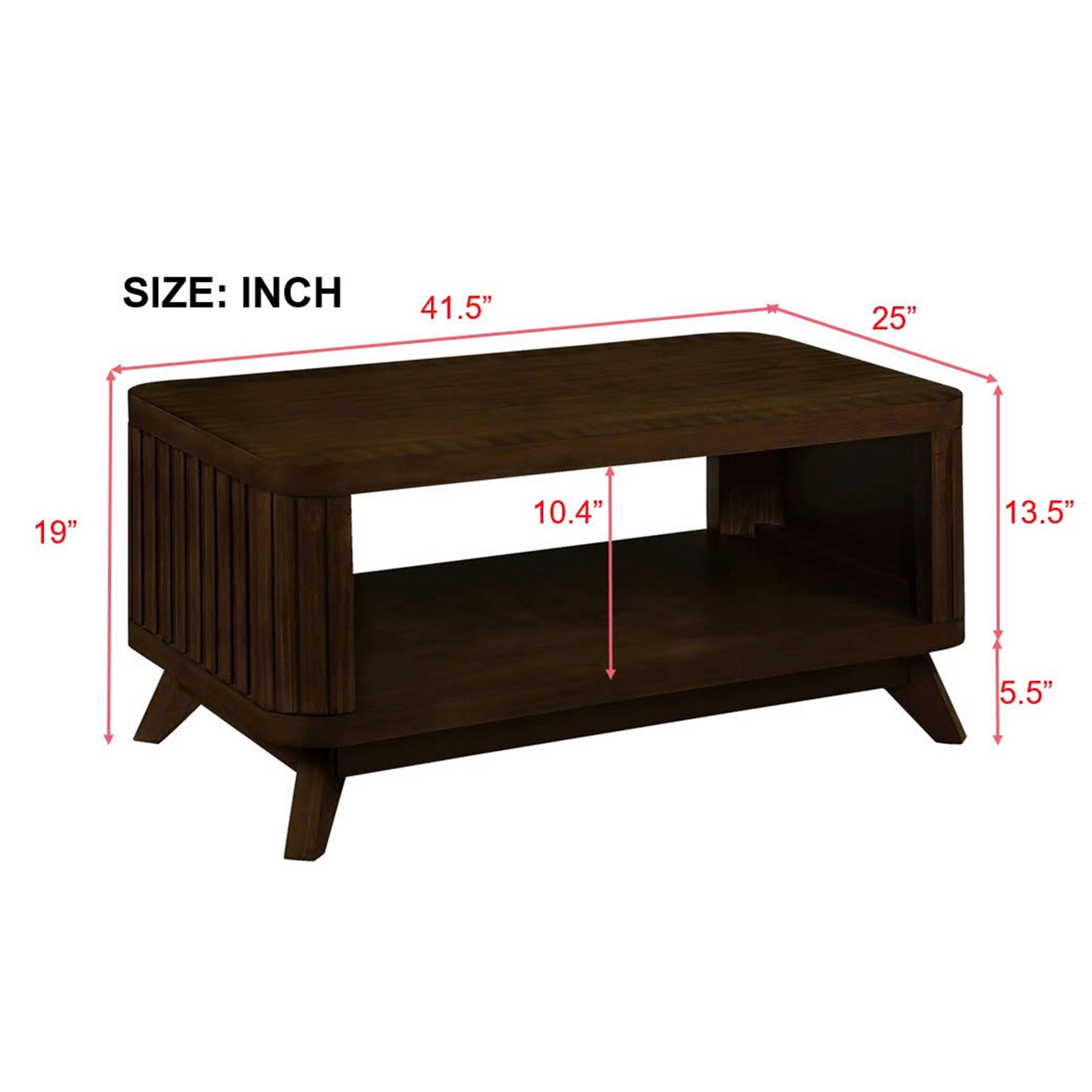 Rectangular Living Room Coffee Table Set, 3 Piece Living Room Table Set With Solid Wood Legs, 1 Coffee Table And 2 End Table, Wood Center Table Tea Table Set .Easy Assembly, Espresso Espresso Pine