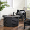 Octagon Iron Fire Pit 50000Btu Black Iron