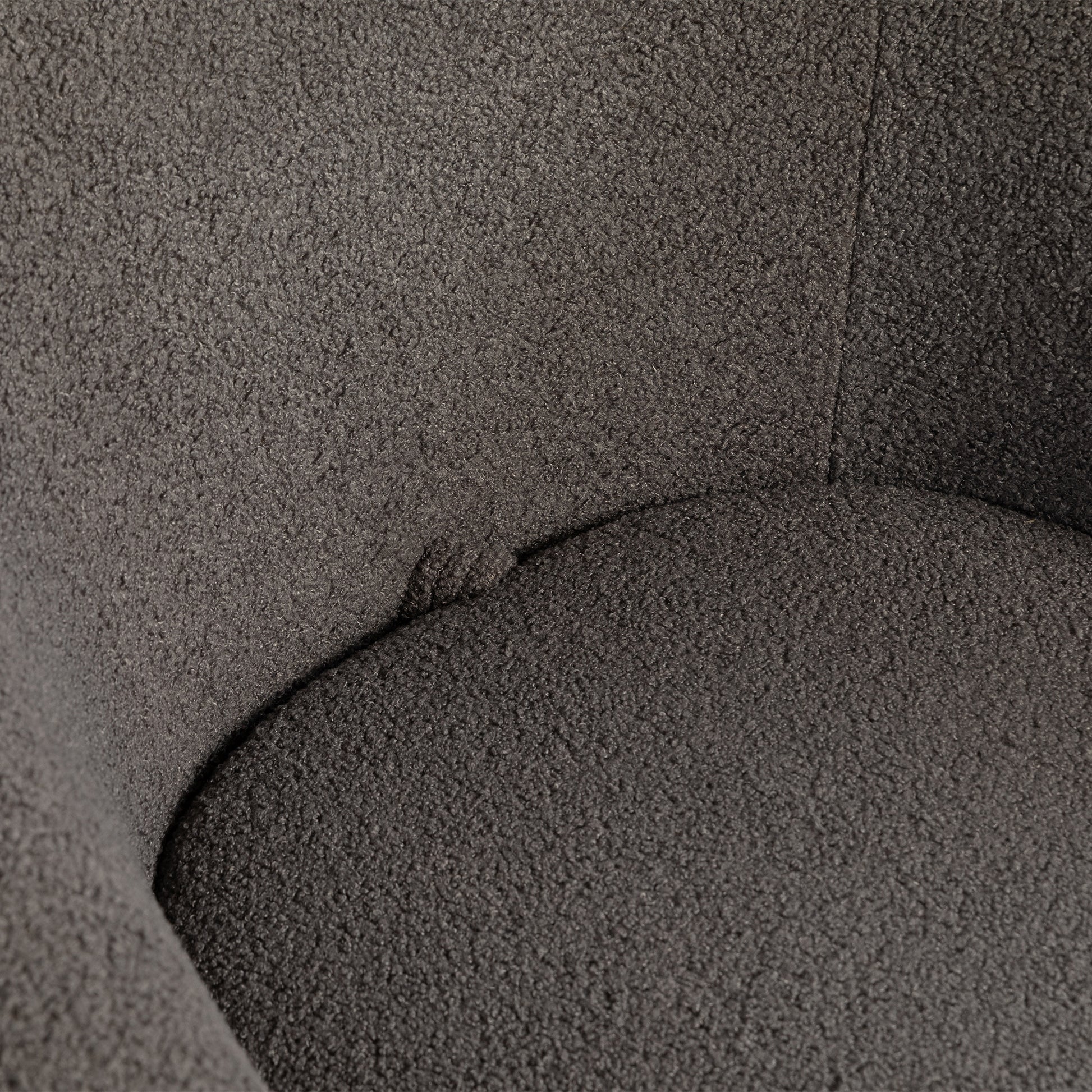 Upholstered Swivel Barrel Armchair With Storage Modern Living Room Side Chair For Bedroom Office Reading Spaces Teddy Fabric Grey Grey Foam Upholstered