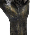 24 Inch Pointing Hand Sculpture, Pedestal 'Base, Resin Frame, Bronze Bronze Resin