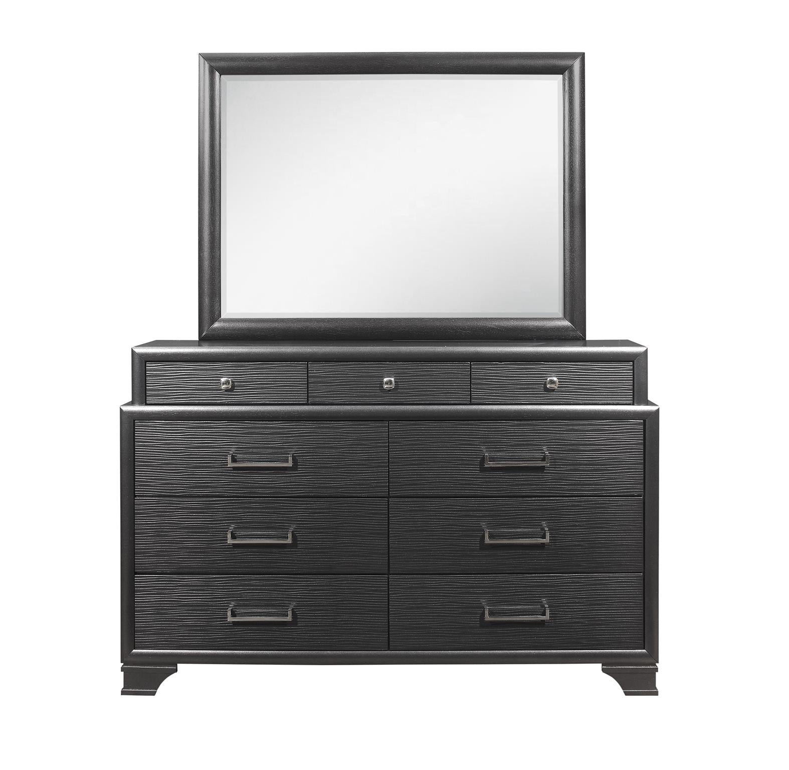 Civic Grey Dresser Gray Solid Wood Mdf