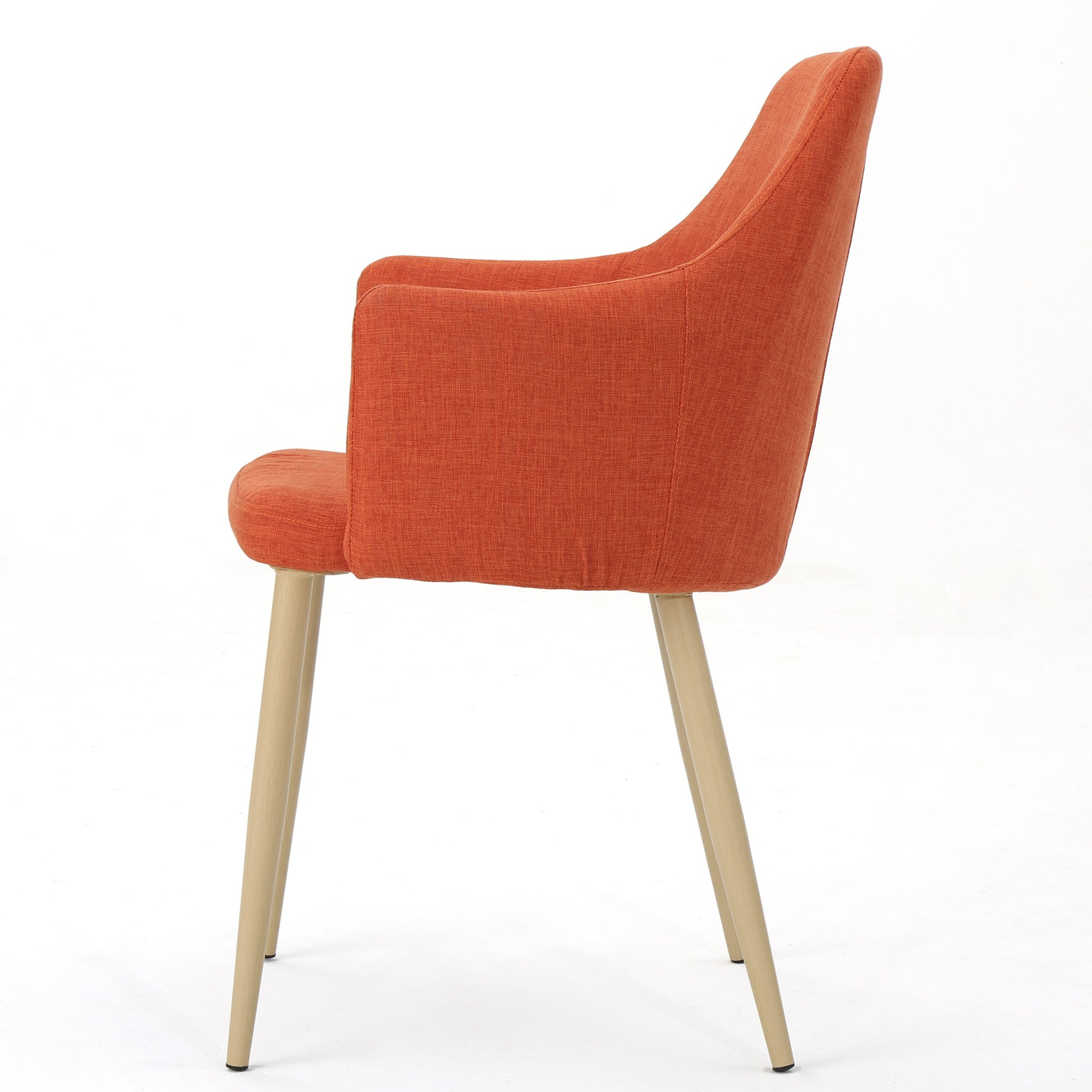 Dining Chair Orange Fabric