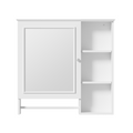 30 Inch Bathroom Vanity With Sink, Modern Elegant Bathroom Storage Cabinet With 3 Drawers And Adjustable Shelves, Freestanding Vanity Set With Mirror Cabinet, Single Sink Bathroom Vanity White Bathroom Solid Wood Mdf Glass