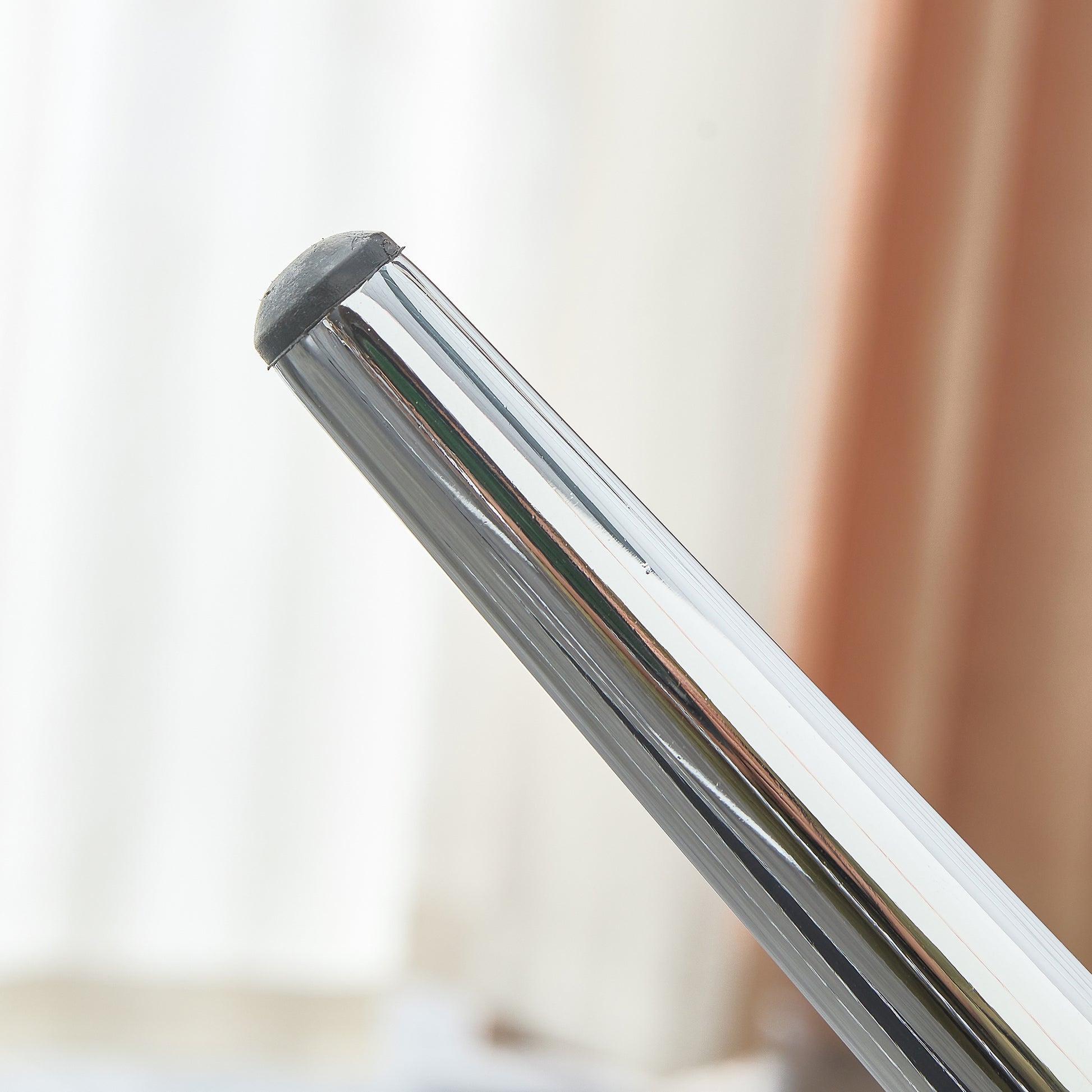 Table And Chair Set.Large Modern Rectangular Table With Brown Glass Top And Silver Metal Legs. Paired With 6 Light Gray Chairs With Checkered Armless High Back Pu Cushion And Silver Metal Legs. Light Gray,Silver Seats 6 Glass Metal