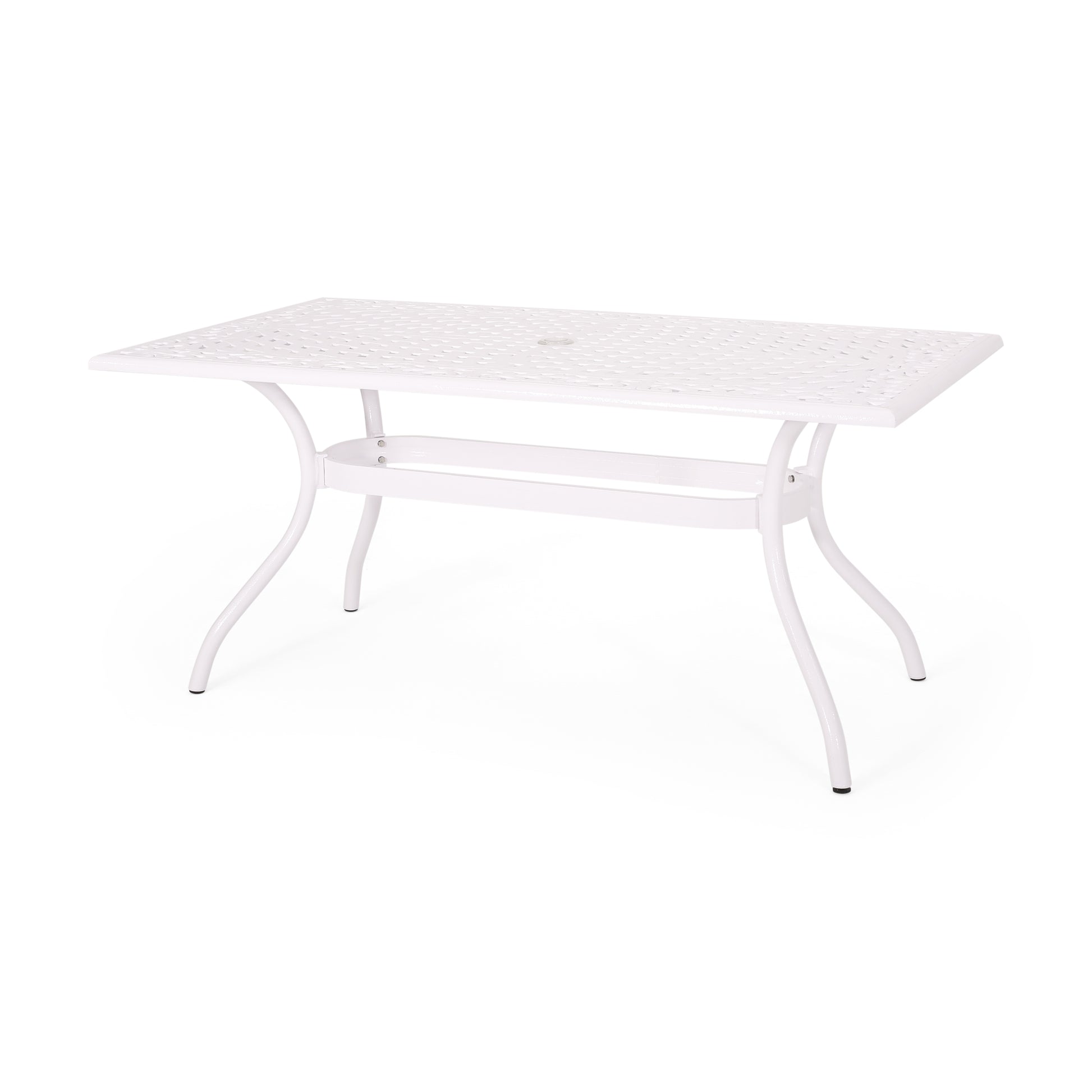 Phoenix Rectangle Table White Aluminium