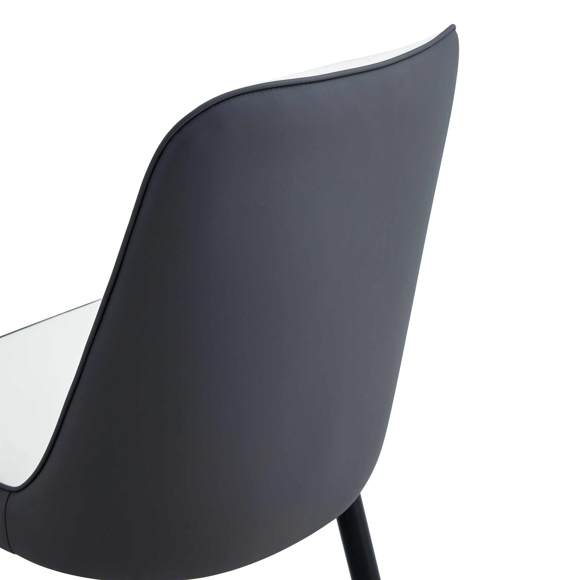 Table And Chair Set.Modern Rectangular Dining Table With Black Textured Stickers Glass Tabletop And Gold Plated Metal Legs.Paried With 4 Comfortable Chairs With Pu Seats And Black Metal Legs. Black Gold,White,White Gray Seats 4 Glass Metal