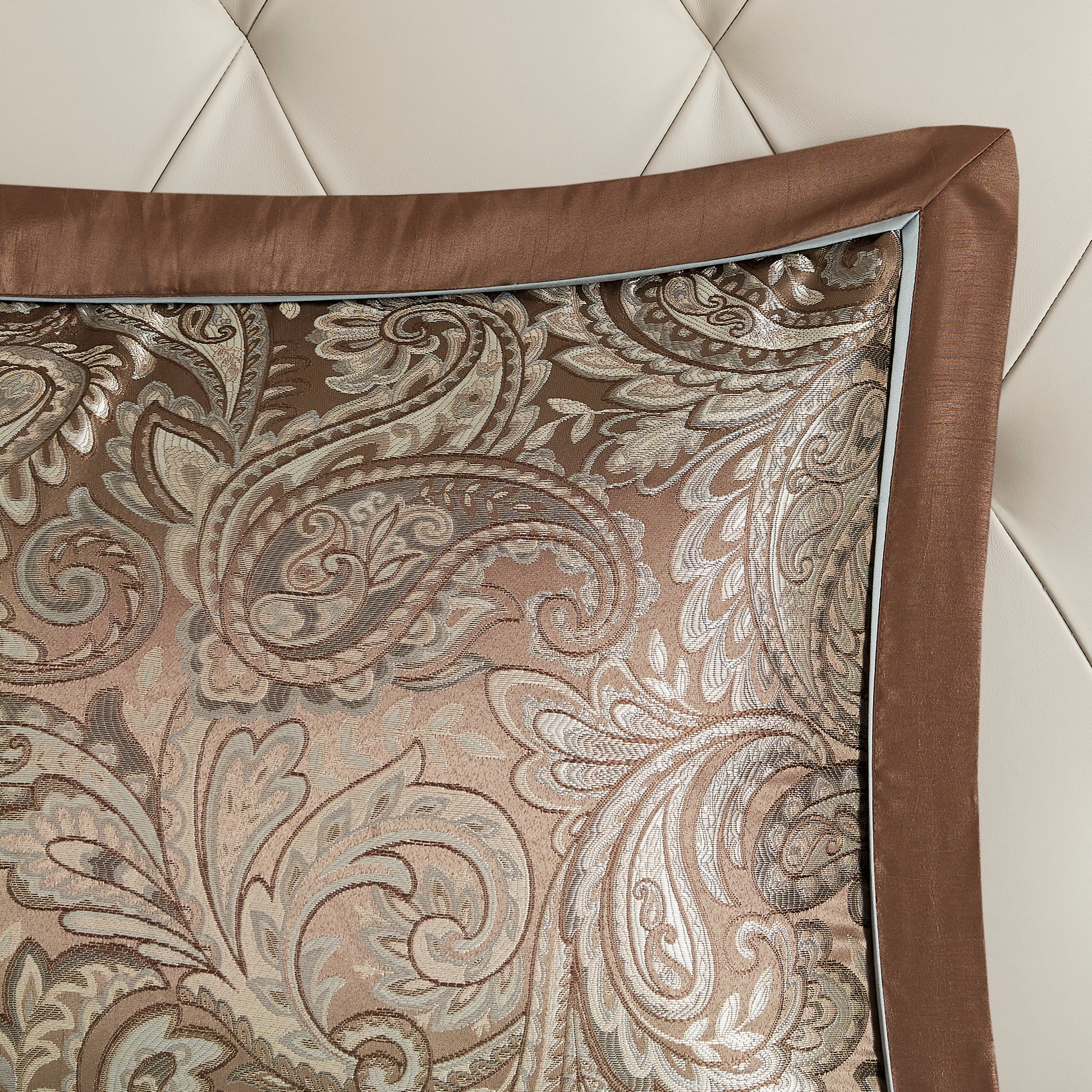 12 Piece Comforter Set With Cotton Bed Sheets Blue Brown Queen Queen Blue Brown Cotton