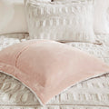 Back Print Long Fur Comforter Mini Set King White Polyester