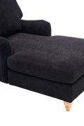 Modern Mid Century Indoor Oversized Chaise Lounger Comfort Sleeper Sofa With Soild Wood Legs Black Foam 1 Seat