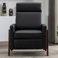 Wood Framed Pu Leather Recliner Chair Adjustable Home Theater Seating With Thick Seat Cushion And Backrest Modern Living Room Recliners, Black Old Sku:Pp289527Aab Black Pu Pu