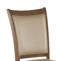 Dining Chair, Vegan Faux Leather With X Design, Set Of 2, Beige Beige Solid Wood