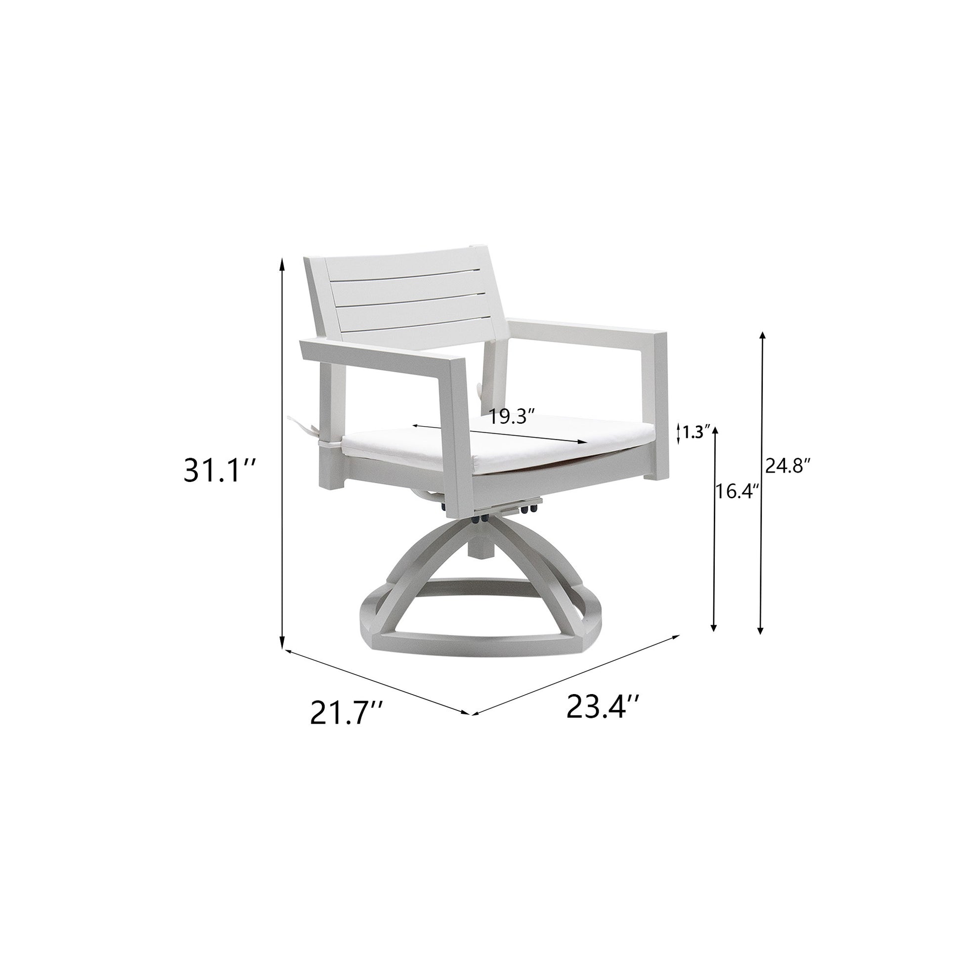 Outdoor Patio Aluminum Swivel Rocker 2Pcs With Outdoor Grade Sunbrella Fabric Cushions, Grayish Yes Dining Set Grayish Rust Resistant Frame Fade Resistant Cushion Modern Multiple Chairs Seating Group Foam Aluminum