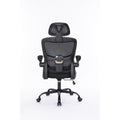 Ergonomic Mesh Office Chair With 3D Adjustable Lumbar Support, High Back Desk Chair With Flip Up Arms, Executive Computer Chair Home Office Task Swivel Rolling Chairs For Adults Cushion Metal Solid Black Office Sponge Dry Clean Round Handle Office Chairs