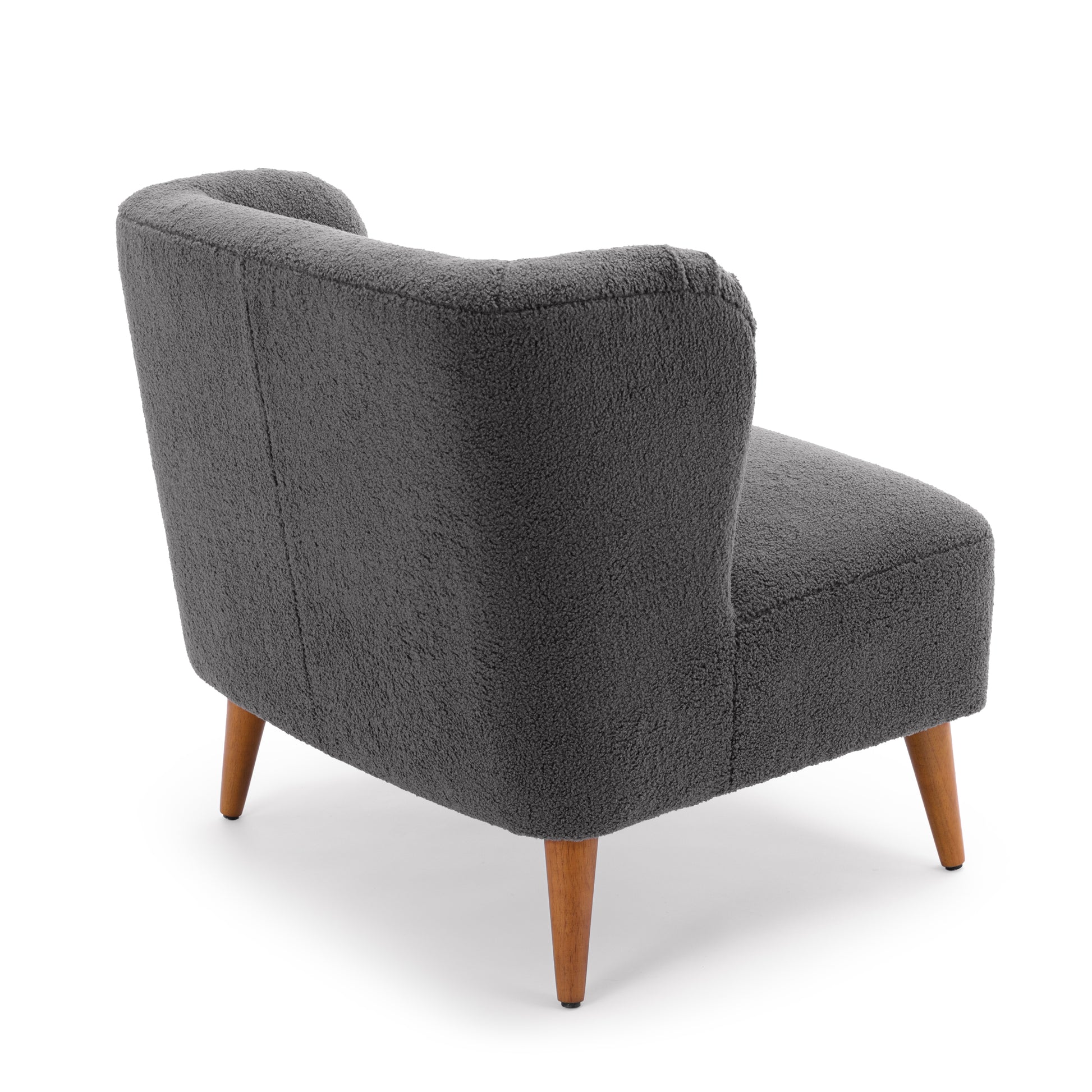 Veda Boucle Accent Chair Grey Gray Foam Boucle