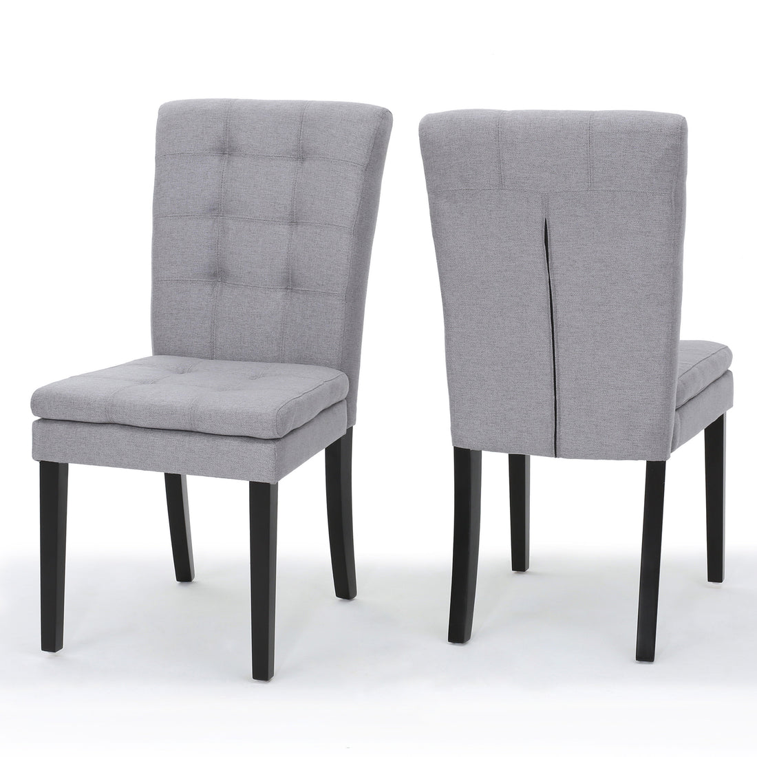Badin Kd Dining Chair - Light Grey Fabric