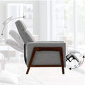 Wood Framed Upholstered Recliner Chair Adjustable Home Theater Seating With Thick Seat Cushion And Backrest Modern Living Room Recliners, Gray Old Sku:Pp289527Aae Gray Linen