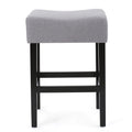 Zuma Kd Backless Counter Stool Light Grey Fabric