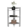 Riga Corner 3 Tier Shelf Side Table 31.7