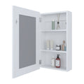 Parks Medicine Cabinet With Included Mirror, White White 1 3 24 To 31 In Mirror Included Bathroom Wall Mounted Modern 5 10 Inches Particle Board Melamine