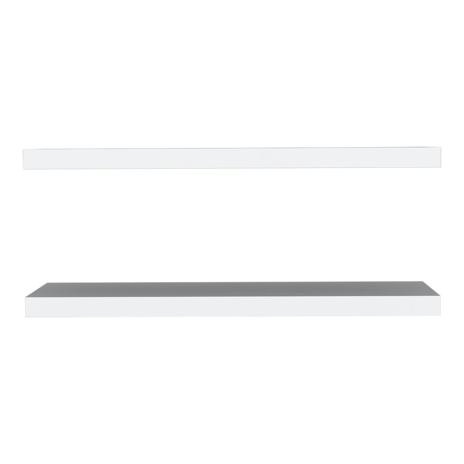 Ecco 31.5" Wide Floating Shelves Set Of 2, Shelves For Wall Decor For Bedroom, Bathroom Storage Shelves, Book Shelves For Living Room 2 Or Less White Horizontal Primary Living Space Modern Wall