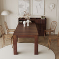 Modern Extendable Dining Table With Storage Walnut Particle Board Mdf