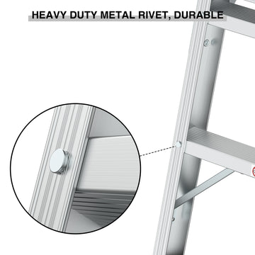 Work Platform Aluminum Portable Bench Folding Ladder Ansi Capacity 225 Lbs 40" Grey Aluminium Alloy