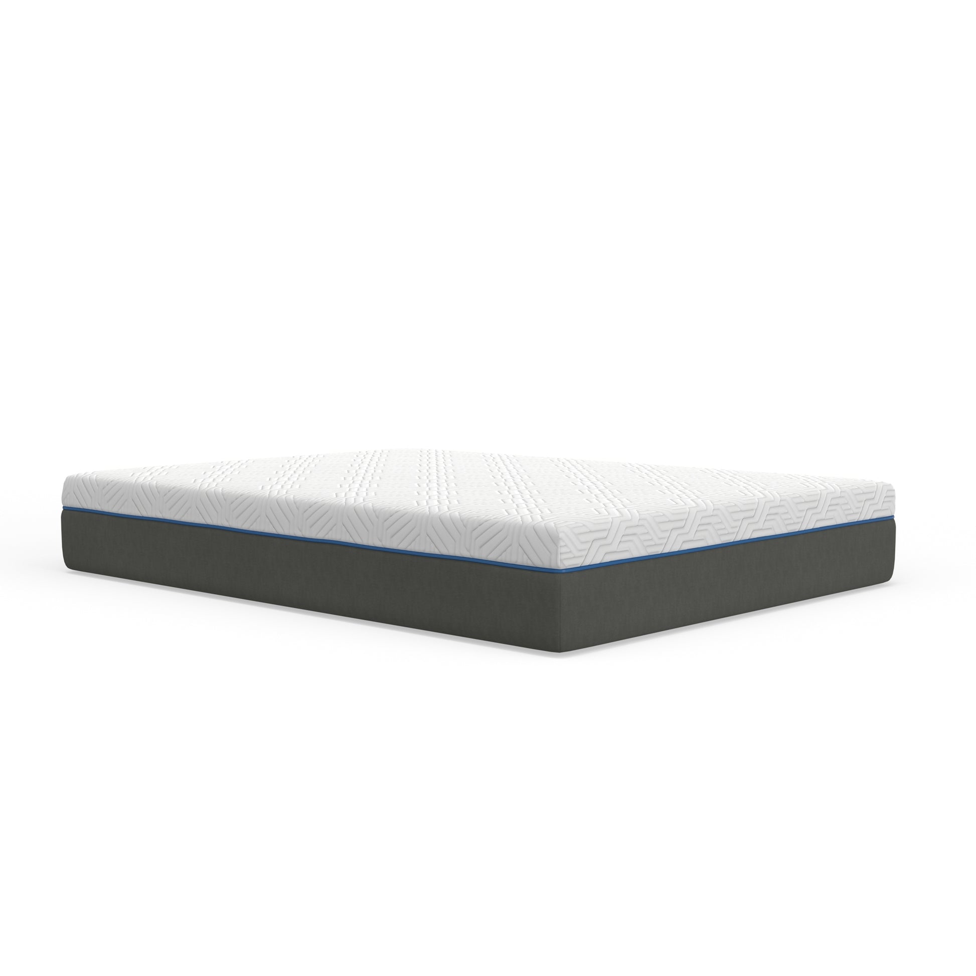 12" Lavender Firm Gel Memory Foam Mattress With Edge Support And Air Grid Cal King White Foam California King