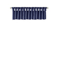 Lightweight Faux Silk Valance With Beads Navy 50X26