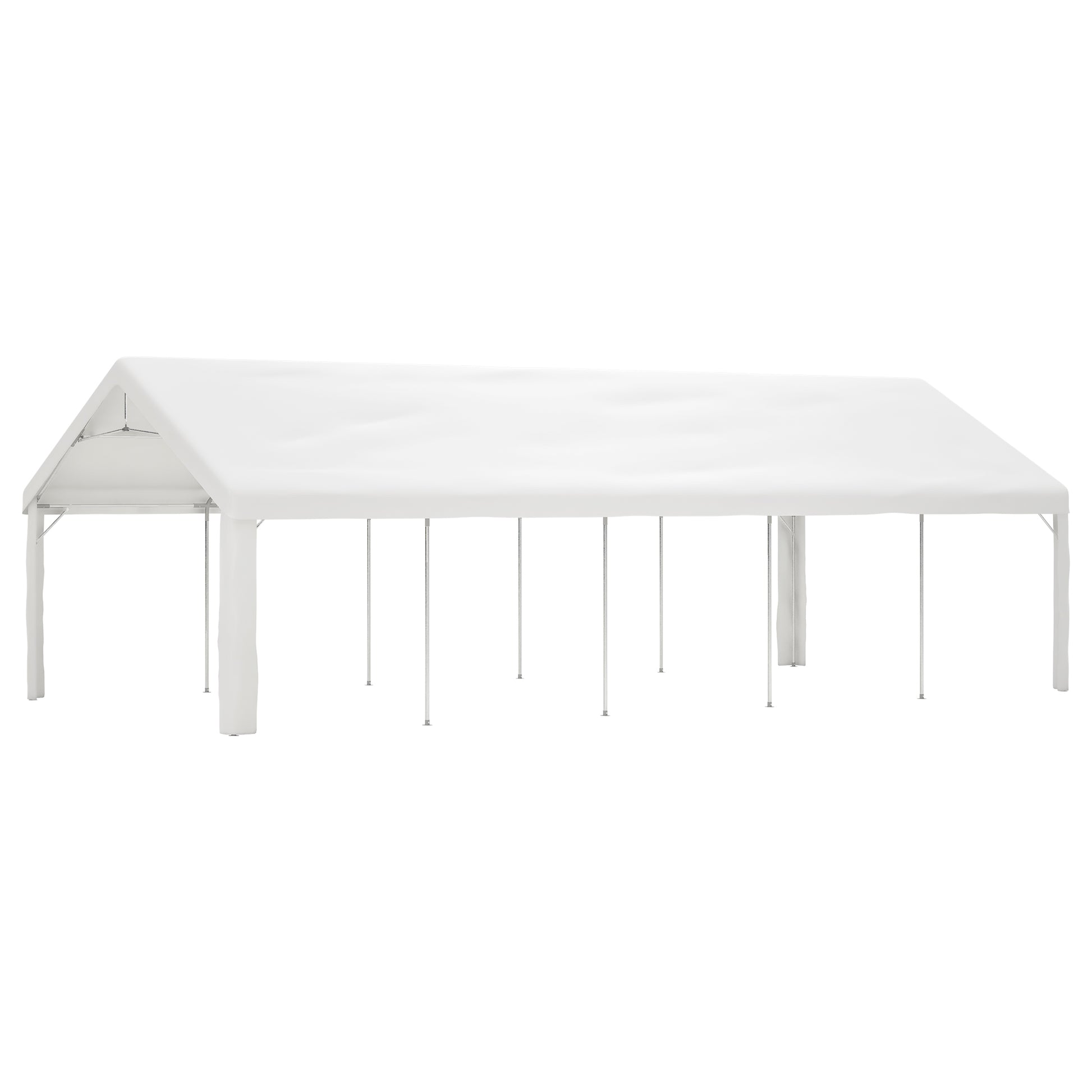 16X32Ft Party Tent Heavy Duty, Large Wedding Event Shelters With 3 Storage Bags & Removable Sidewalls, Outdoor Canopy Gazebo Commercial Tents For Parties Carport Camping Garden Patio White Metal