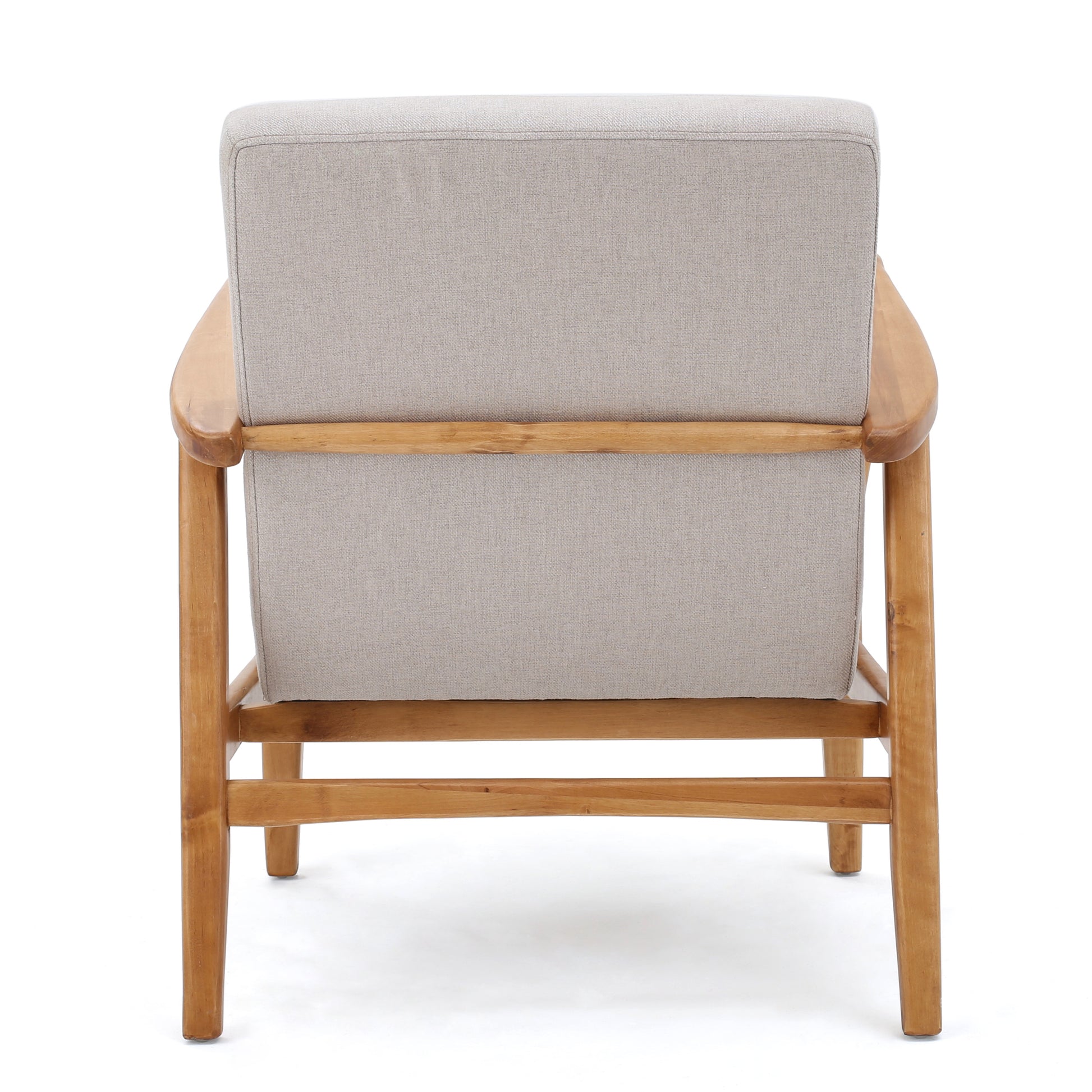 Beige Fabric Mid Century Modern Club Chair Beige Fabric