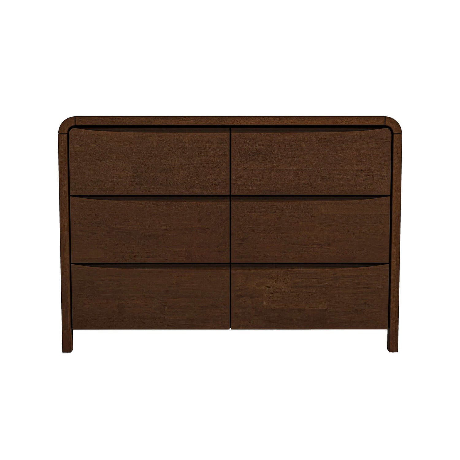 Lionel Mid Century Modern Solid Wood 6 Drawer Dresser Brown Solid Wood Lionel Mid Century Modern Solid Wood 6 Drawer Dresser Brown Solid Wood