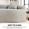 4 Seater Grey Sofa With Chenille Fabric, 30D ,60 Hardness Full Sponge,4 Pillow For Living Room, Home Furniture Sleeper Sectional Sofa For Apartment Grey Chenille Primary Living Space Medium Firm