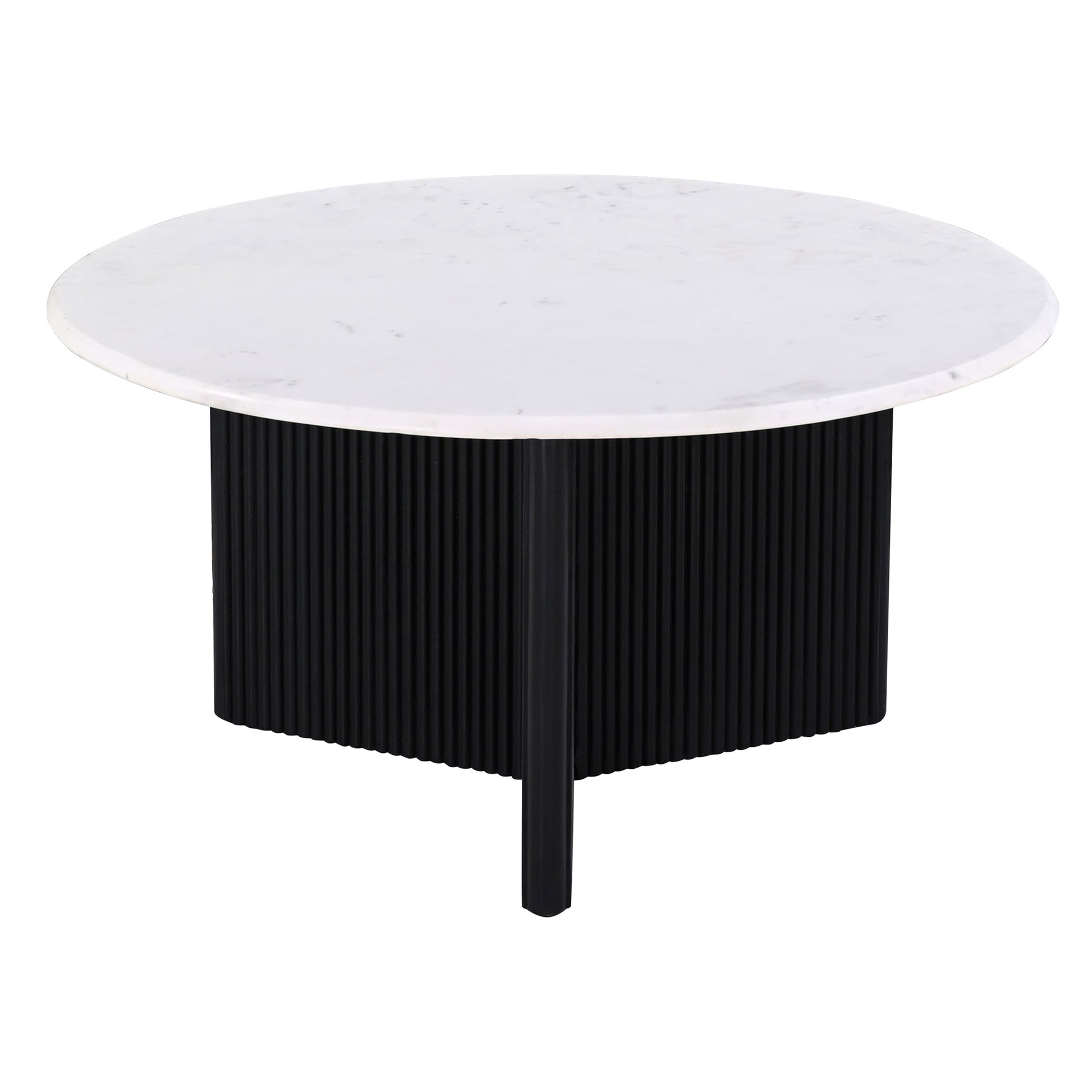 Luxurious Round Mable Topped Pedestal Coffee Table, Living Room Sofa Side Table, White Black Black White Primary Living Space Industrial Freestanding Mango Coffee & End Tables Round Marble,Solid Wood Pedestal