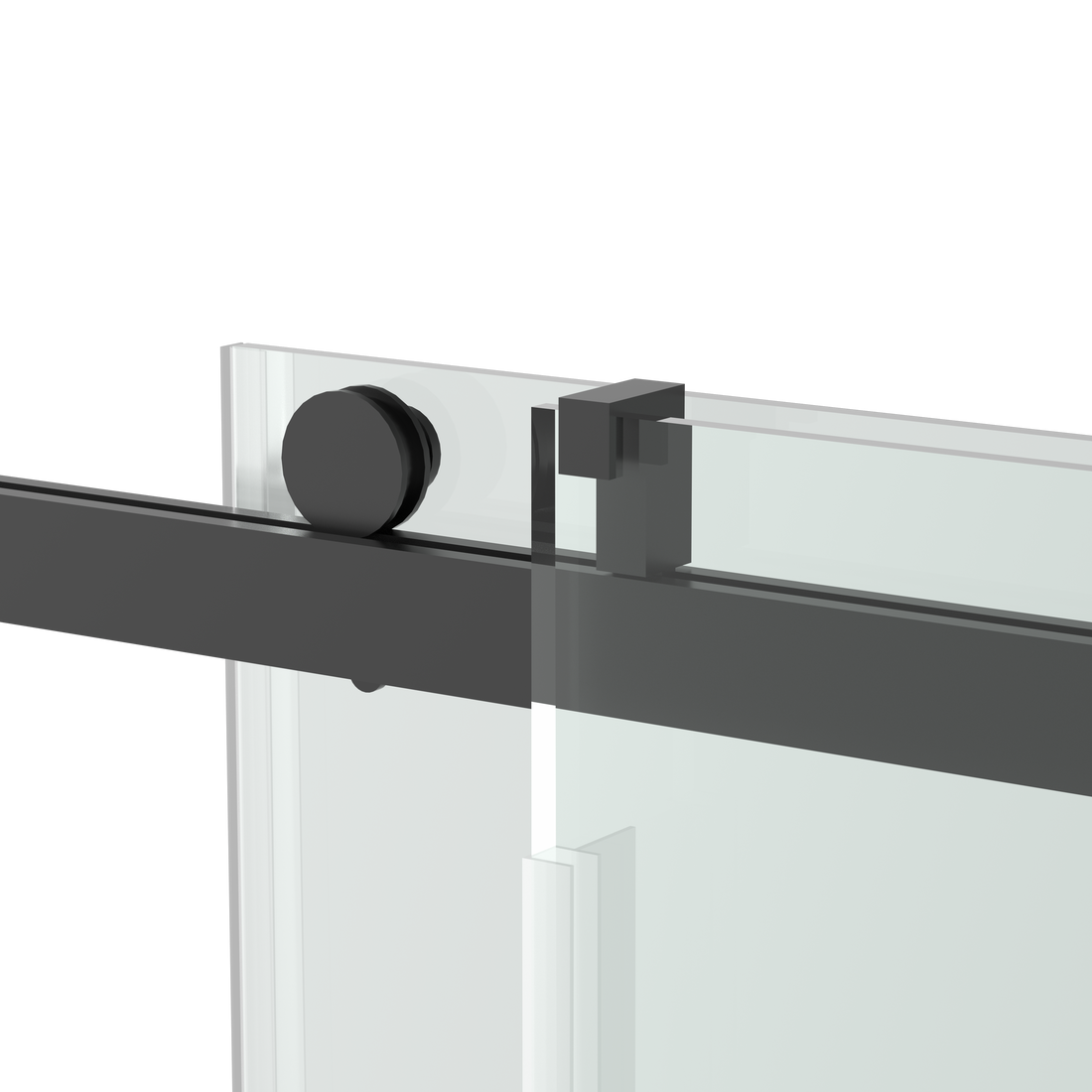 Roller Set With Wall Brackets And Anti Jump Knobs Only, 24D01P08 Mbx Matte Black Stainless Steel