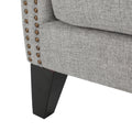 Accent Chair Grey Fabric