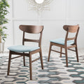 Dining Chair Set Of 2 Mint Fabric