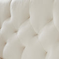 Cream White 2 Seater Sofa Cream White Wood Tufted Back Velvet 2 Seat