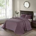Reversible Quilt Set Purple King Cal King Purple Cotton