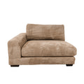 Bella Tan Corduroy Right Facing 2 Piece Sectional Tan Wood Corduroy 3 Seat