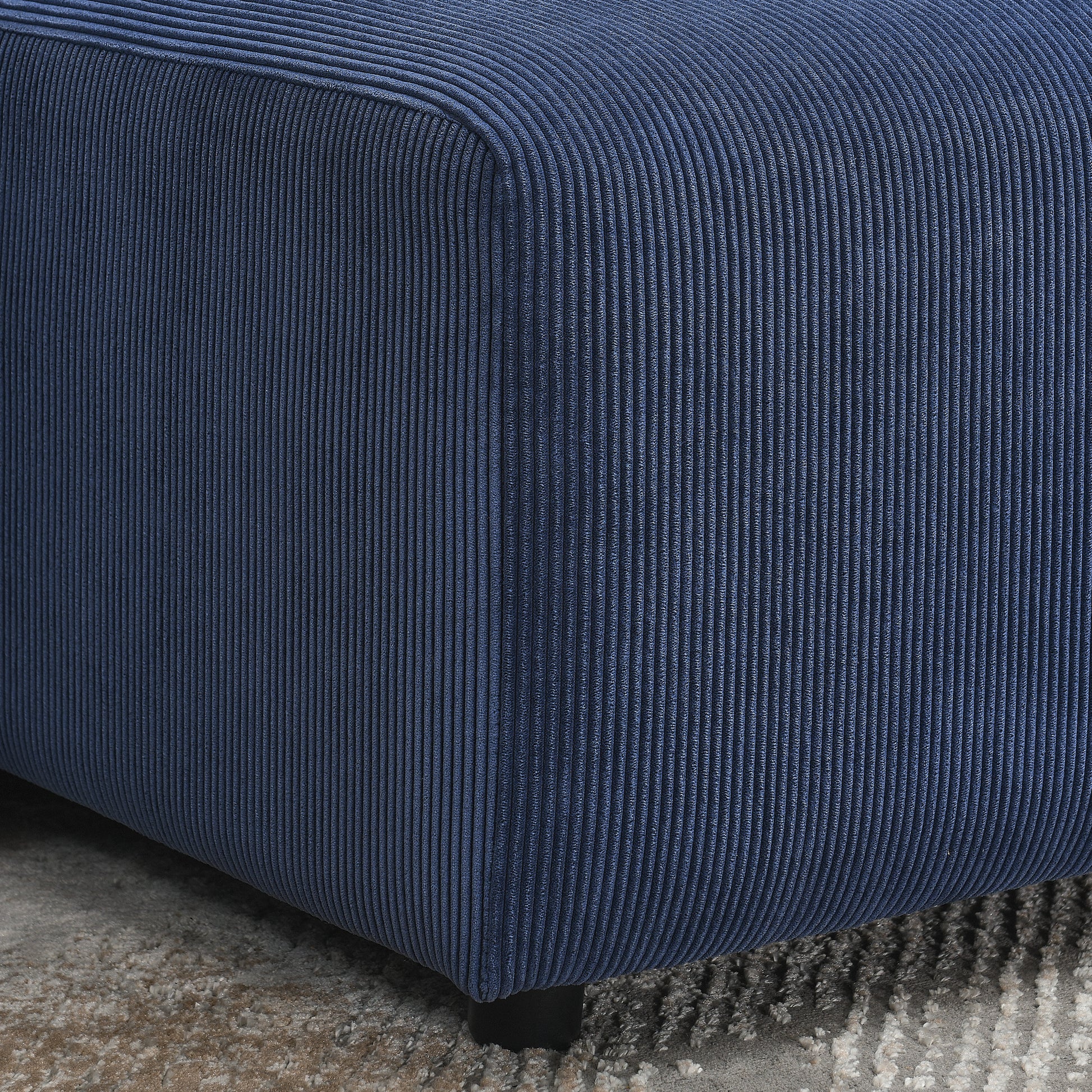 Modular Corduroy Upholstered 3 Seater Sofa Bed With Storage For Home Apartment Office Living Room, Free Combination, L Shapedblue Blue Wood Primary Living Space Medium Soft Pillow Back Eucalyptus Square Arms Foam Corduroy 3 Seat
