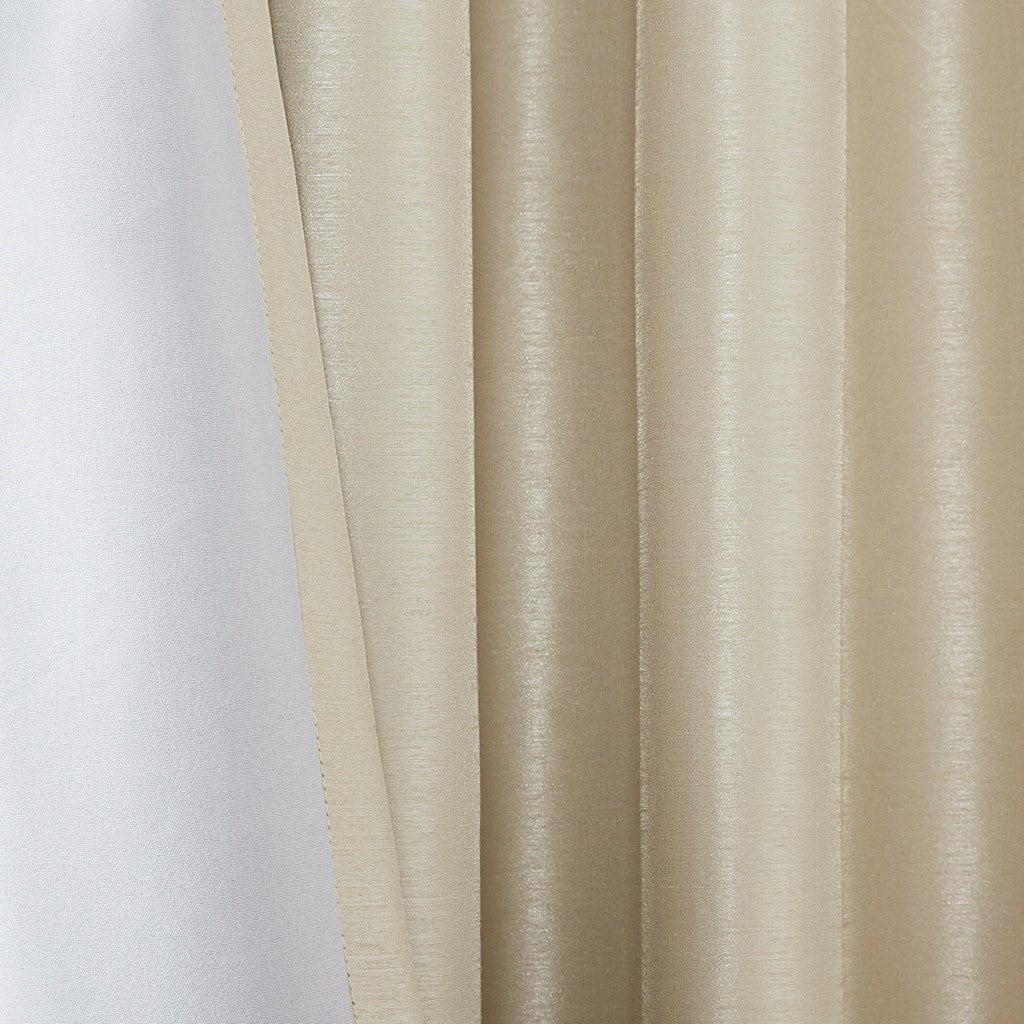 Twist Tab Total Blackout Window Curtain Panel Only 1 Pc Panel Champagne Polyester