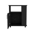 Clayton Kit Lower Microwave Cabinet Black Dining Room Modern Mdf Shelves Included Engineered Wood