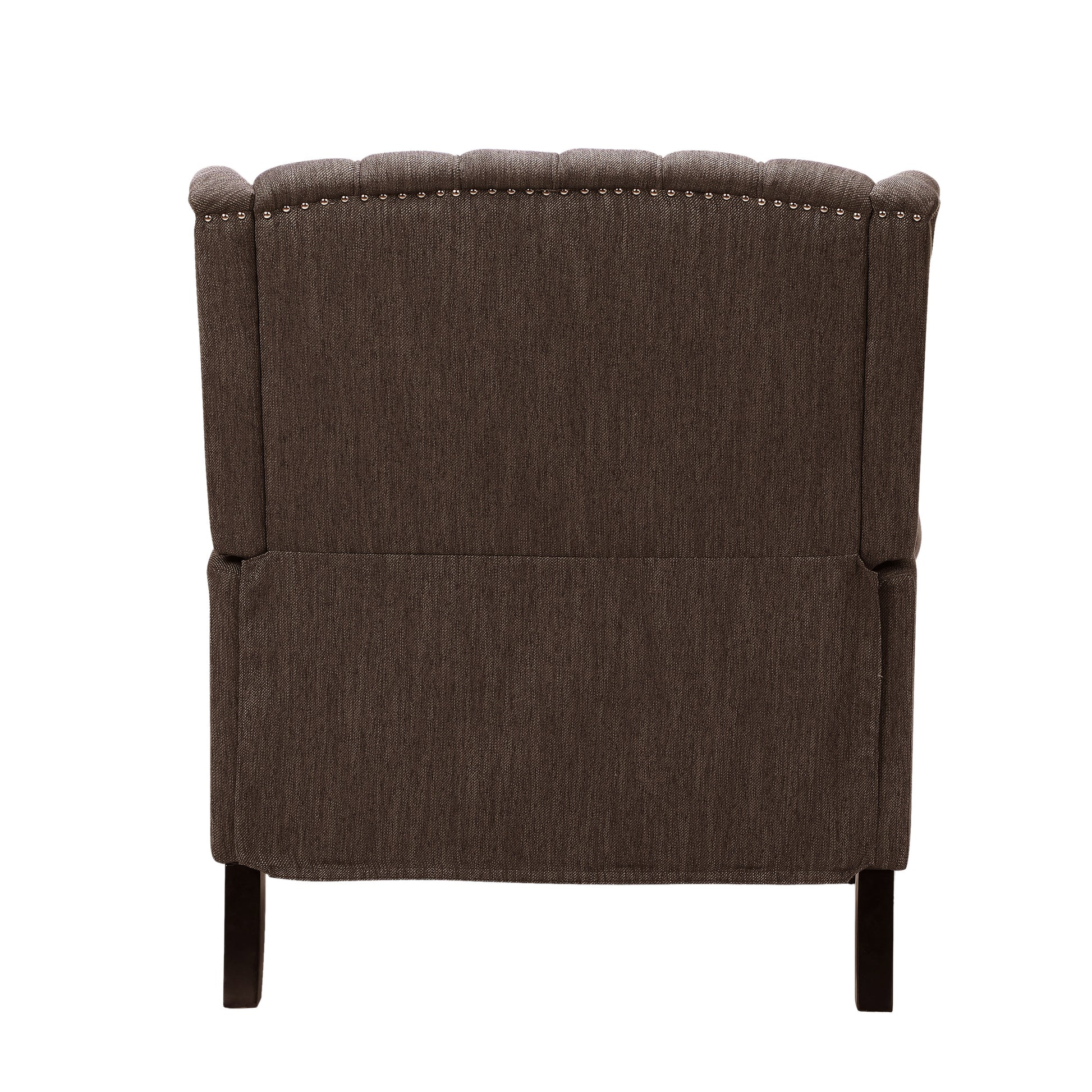 One And Half Seater Recliner Brown Fabric