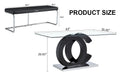 Table And Chair Set, Large Modern Minimalist Rectangular Glass Dining Table Suitable For 6 8 People, Equipped With 0.39 