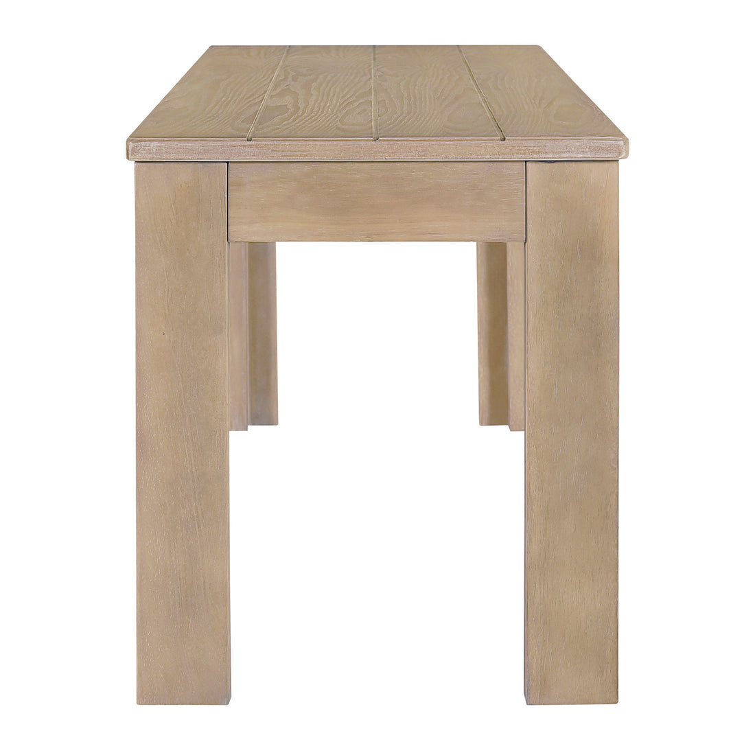 3 Piece Retro Dining Set, Rectangular Trestle Table And 2 Wooden Benches For 4 People For Dining Room And Kitchen Natural Wood Natural Wood Solid Wood Mdf