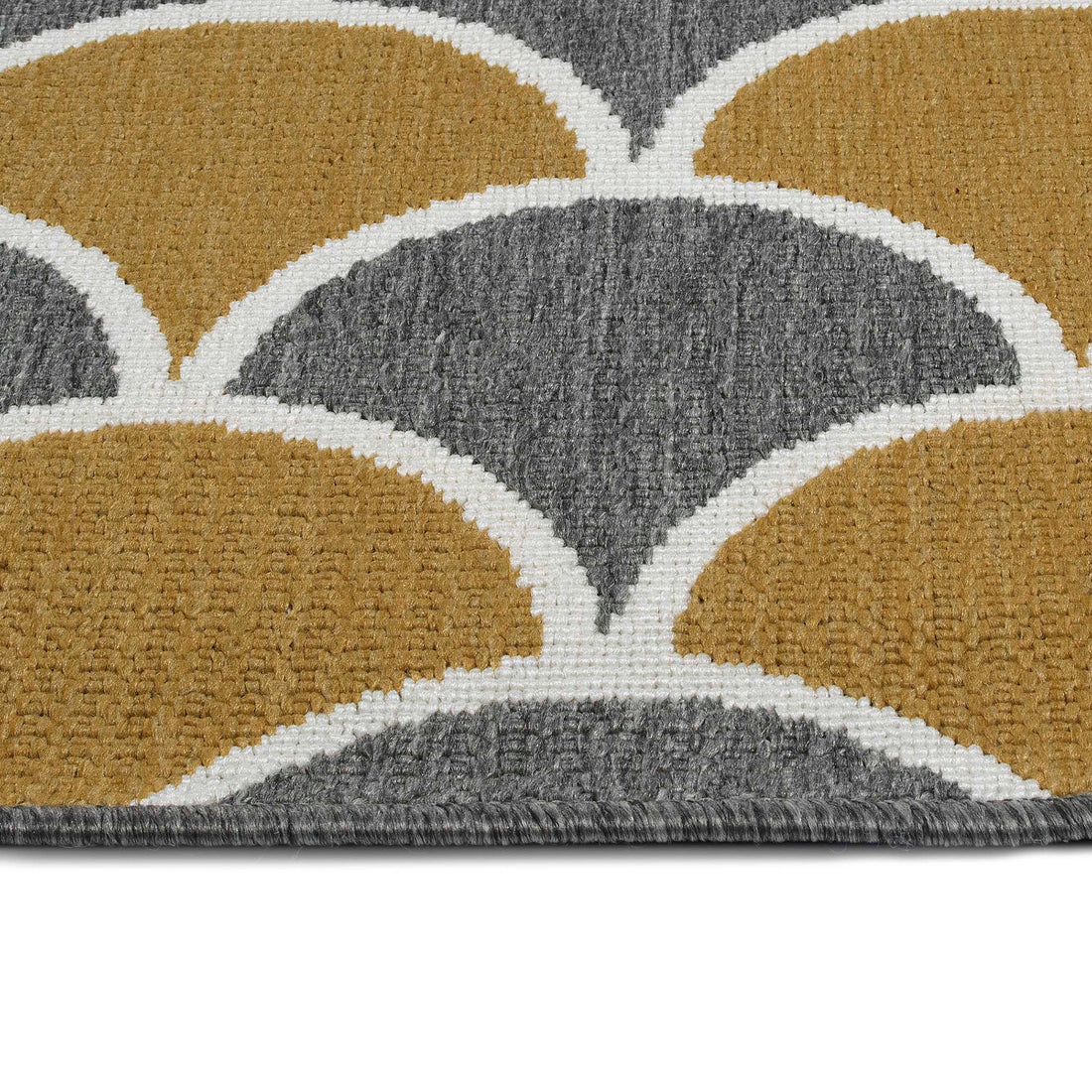 Contemporary, Transitional, Geometric, Nautical, Textured 1'9" X 3' Rectangle Throw Rug Yellow Polypropylene