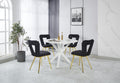 Modern Chair Set Of 2 With Golden Color Iron Tube Legs, Black Soft Cushions And Comfortable Backrest, Suitable For Dining Room, Living Room, Cafe,Hairball Back Gold Black Fabric